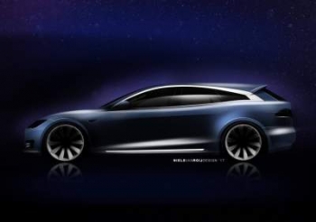 Раскрыт дизайн универсала на базе Tesla Model S