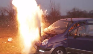 Российский автоблогер заставил Daewoo Matiz «плеваться огнем»