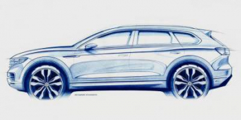 Volkswagen опубликовала первый дизайн-скетч нового Touareg