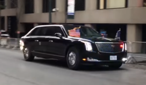 Новый лимузин Дональда Трампа «Зверь» впервые показали на видео‍