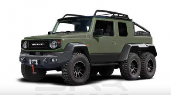 В Сети показали шестиколесный пикап Suzuki Jimny